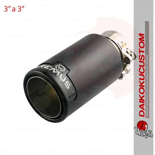 Cola Escape Remus Entrada 3" Salida 3” Negro Inoxidable