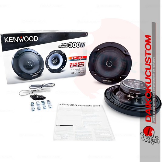 Parlantes 16cm 300w Kenwood Kfc-S1666 2 Vias (Tweeter Incorporado)