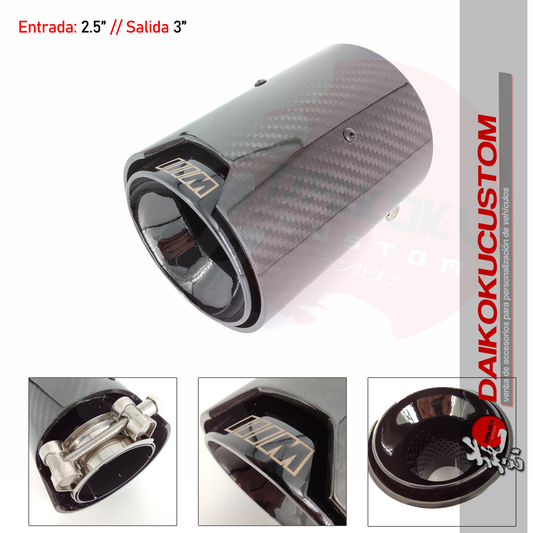 Cola Escape M (Bmw) 2.5" A 3" Carbono Clasico X1