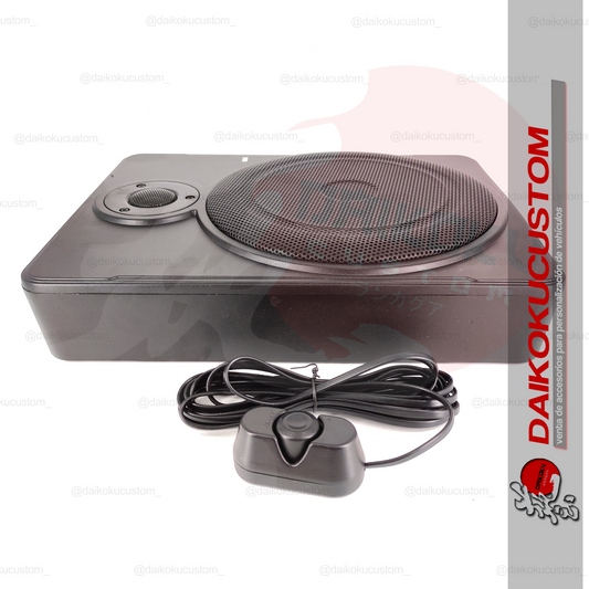 Subwoofer Amplificado Plano 600w 10" Sn-35t + Kit Cables