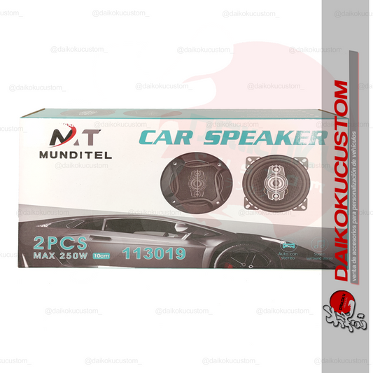 Parlantes 10cm 250w Munditel Ts-1072