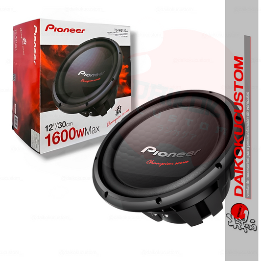 Subwoofer Pioneer 1600w TS-W312D4 Champion Doble Bobina