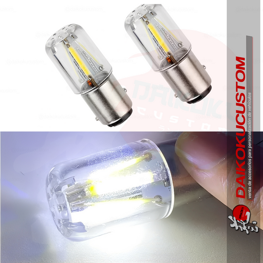 Par Ampolletas 4 Filamento Led Lupa S25 2 Contacto H29-29b