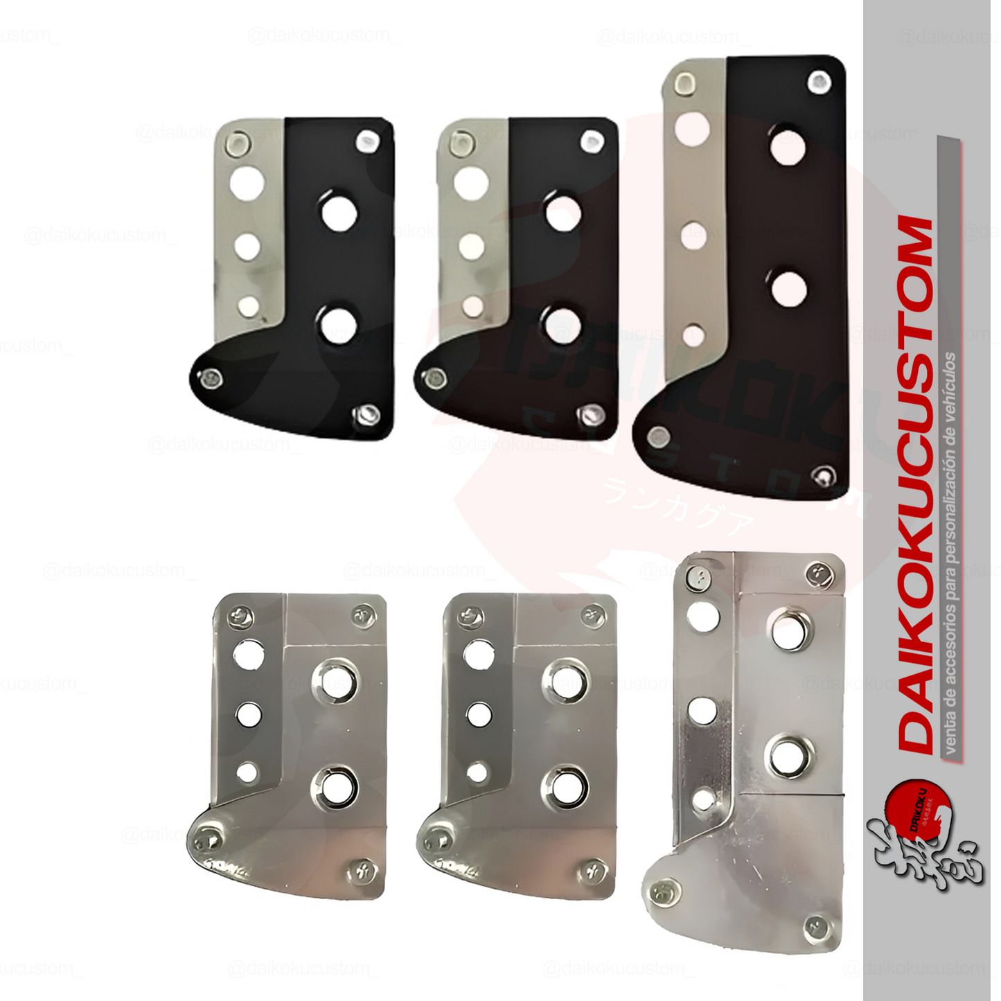 Cubre Pedales Eco M2 Cromados 2 Tonos