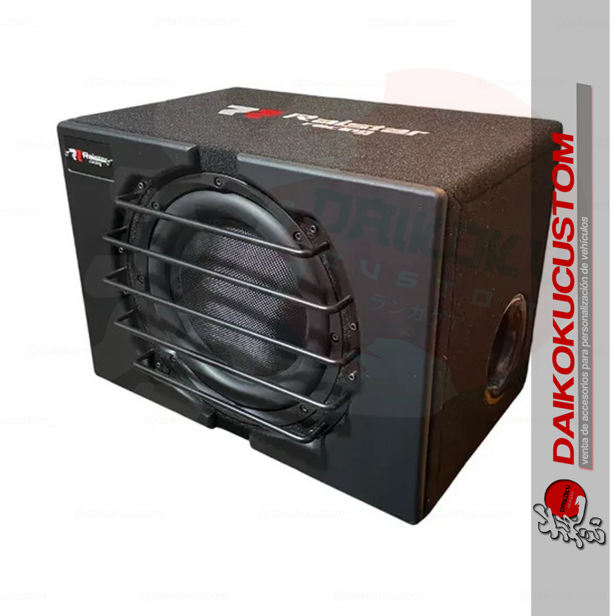 Subwoofer Amplificado 10" 1500w Cono Negro G-10 + Kit Cables