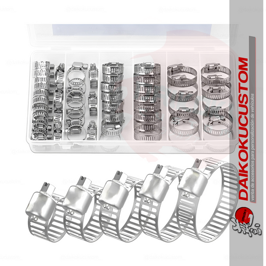 Caja 60pcs Abrazaderas Metalicas 7 Diferentes Medidas H53-88