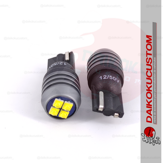 1 Ampolleta Led T10 Gota 4 Led Canbus 9-48v Xbd Blanco