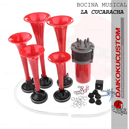 Bocina Aire Musical Cucaracha + Compresor 12v