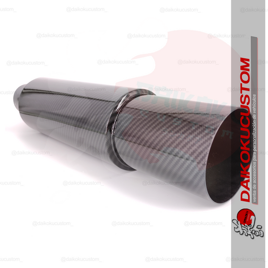 Escape Alto Flujo 1 Salida 2.5" a 3.5" Tipo Carbono Completo