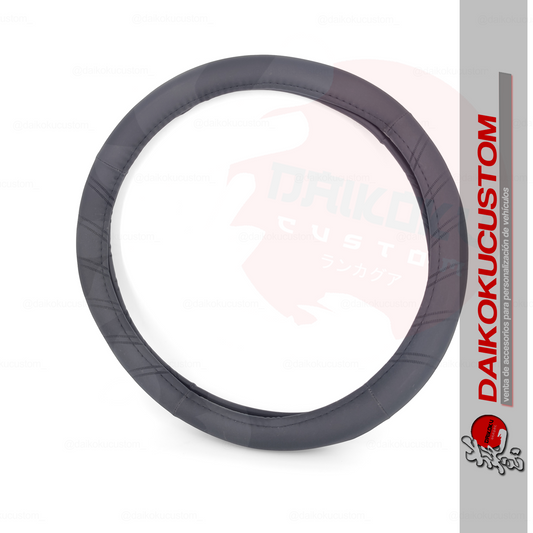 Cubre Volante Negro Cuerina 12 Lineas H18-55N