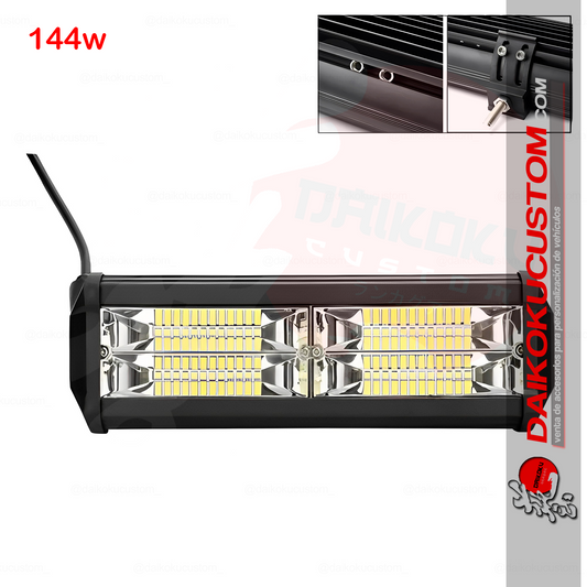 Mini Barra Led X2 (Par) 144w Doble Expansion Neblinero 24cm