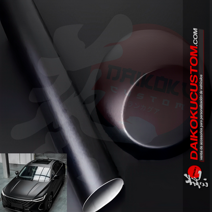 Vinilo Negro Metálico Mate 1.52mt x Metro Lineal