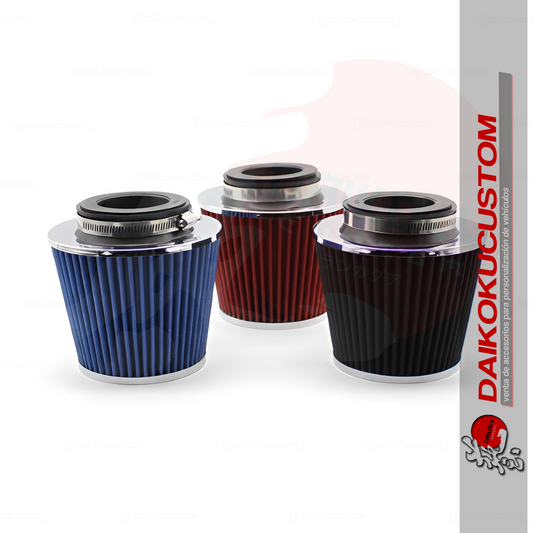 Filtro Conico Ecopro Borde Cromado Colores 3"