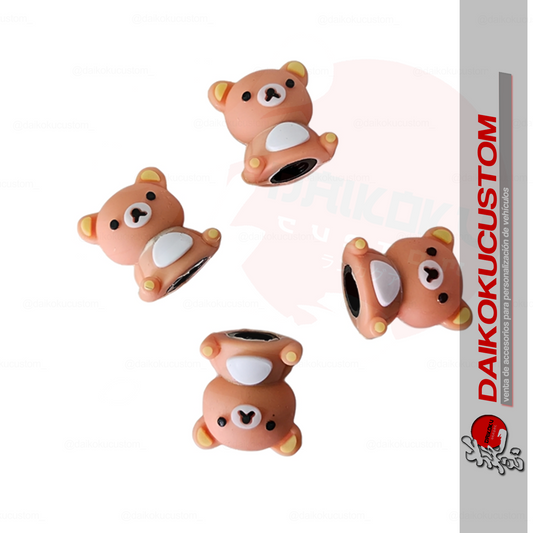 Set 2 Tapa Valvula Aire Figura Osito