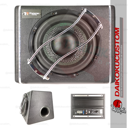 Subwoofer Amplificado 10" 1500w Cono Negro Lp-30 + Kit Cables