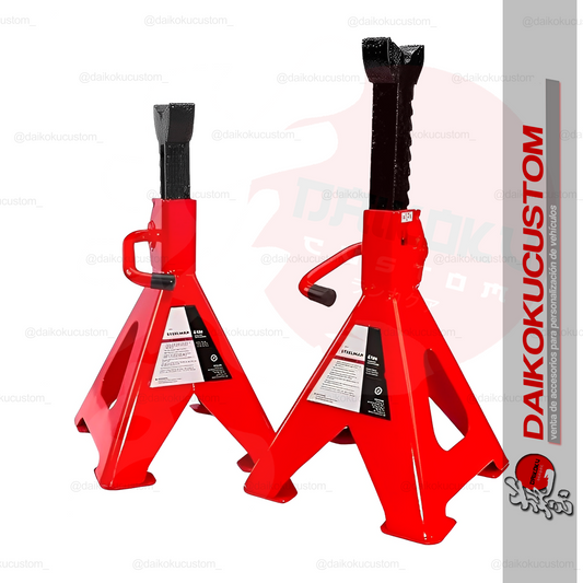 Set X2 Caballete Banquillo Mecanico Auto 3 Toneladas