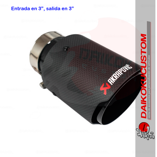 Cola Escape Akrapovic 3 Carbono Mate Simple