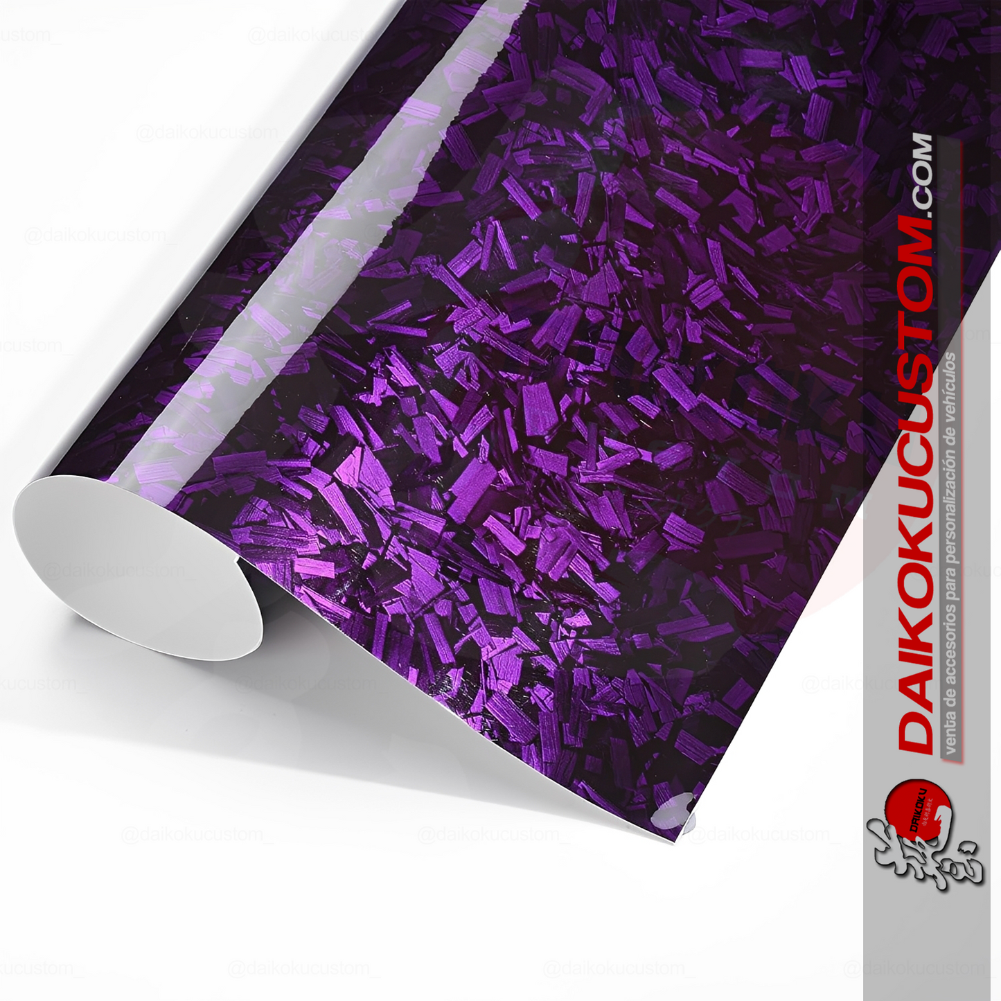 Vinilo Carbono Forjado Morado 1mt x 1.52mt Adhesivo