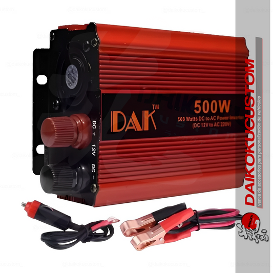 Inversor Convertidor Corriente 12v A 220v Auto 500w Dak
