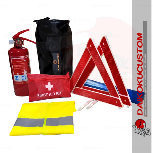 Kit Seguridad Emergencia Auto 1 Kg Bolso Alfombra + Chaleco
