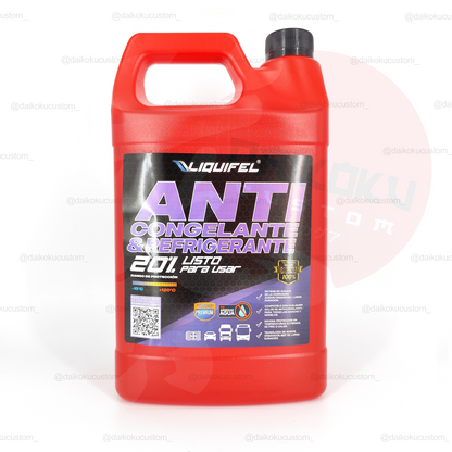 Anticongelante Y Refrigerante Rojo 20% Auto Liquifel 4 Litros