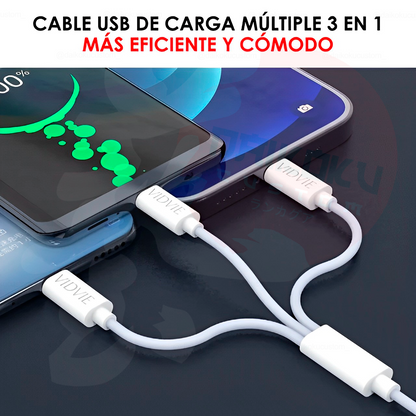 Cable Usb Triple 3 En 1 Vidvie CB4003