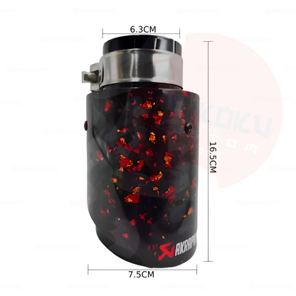 Cola Escape Akrapovic 3 Tipo Carbono Forjado Rojo