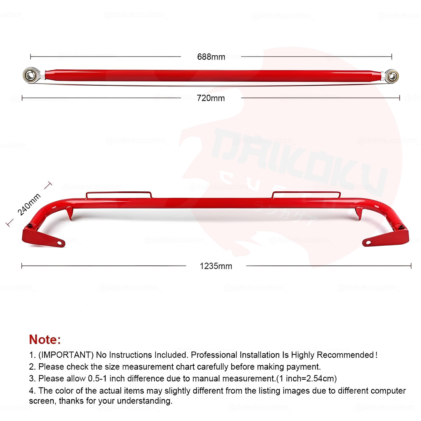 Barra Arnes 49" Cinturon Seguridad Adaptable