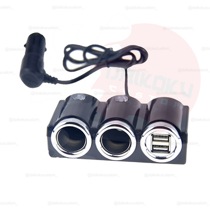 Adaptador Doble Encendedor Cigarrera 2 Usb Pro
