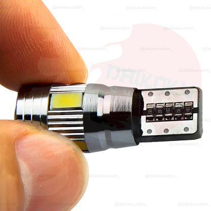 1 Ampolleta Led T10 Lupa 360 Gris 6 Led