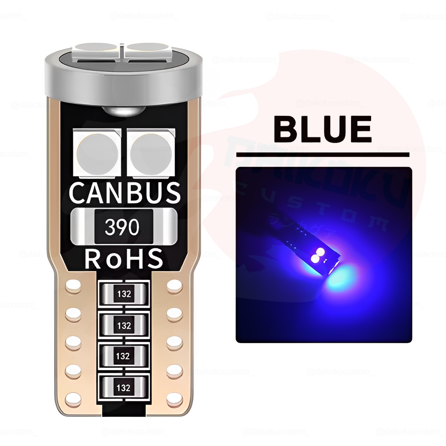 1 Ampolleta Led T10 De 6 Led Burbuja Canbus Colores