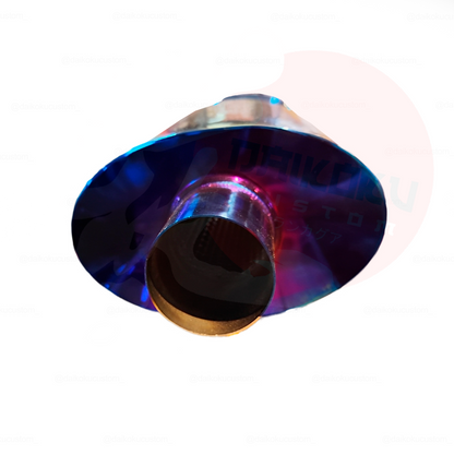 Escape Alto Flujo Azul Ionizado Completo 1 Salida 2.5" a 5.5" Boca Pato