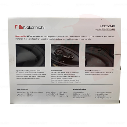 Parlantes 6x9 Nakamichi 500w NSE Series 6948