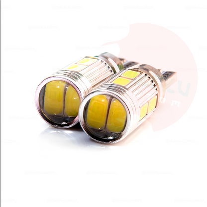 1 Ampolleta Led T10 Lupa Ploma 10 Led Canbus Blanco