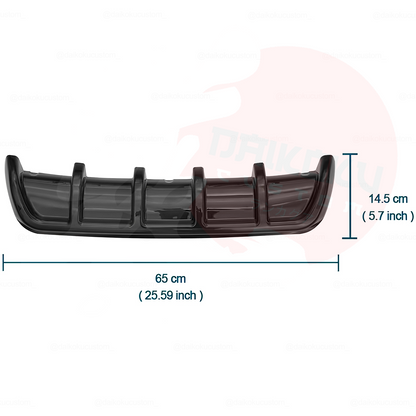 Difusor 6 Puntas Parachoque Negro (66cm x 13.5cm)