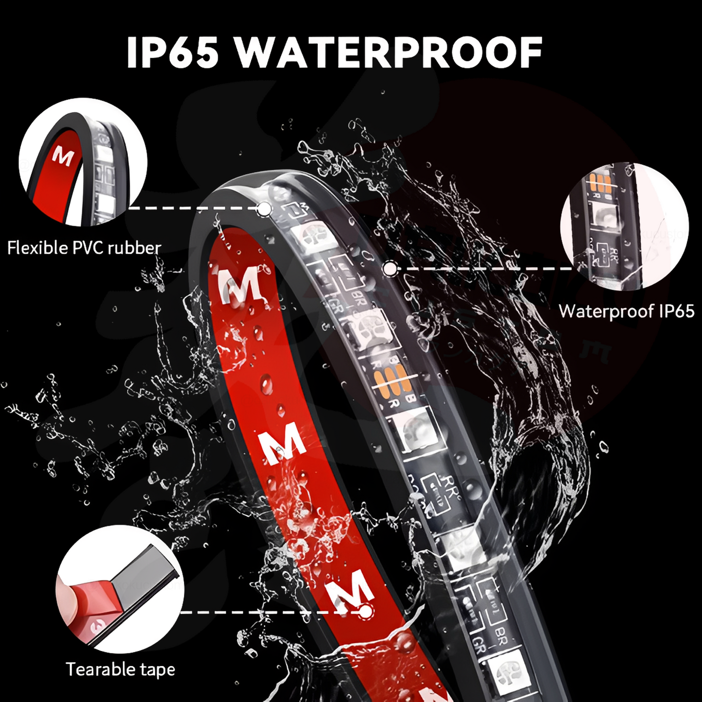 Luces Led Interior Piso Rgb + Control 48 Led