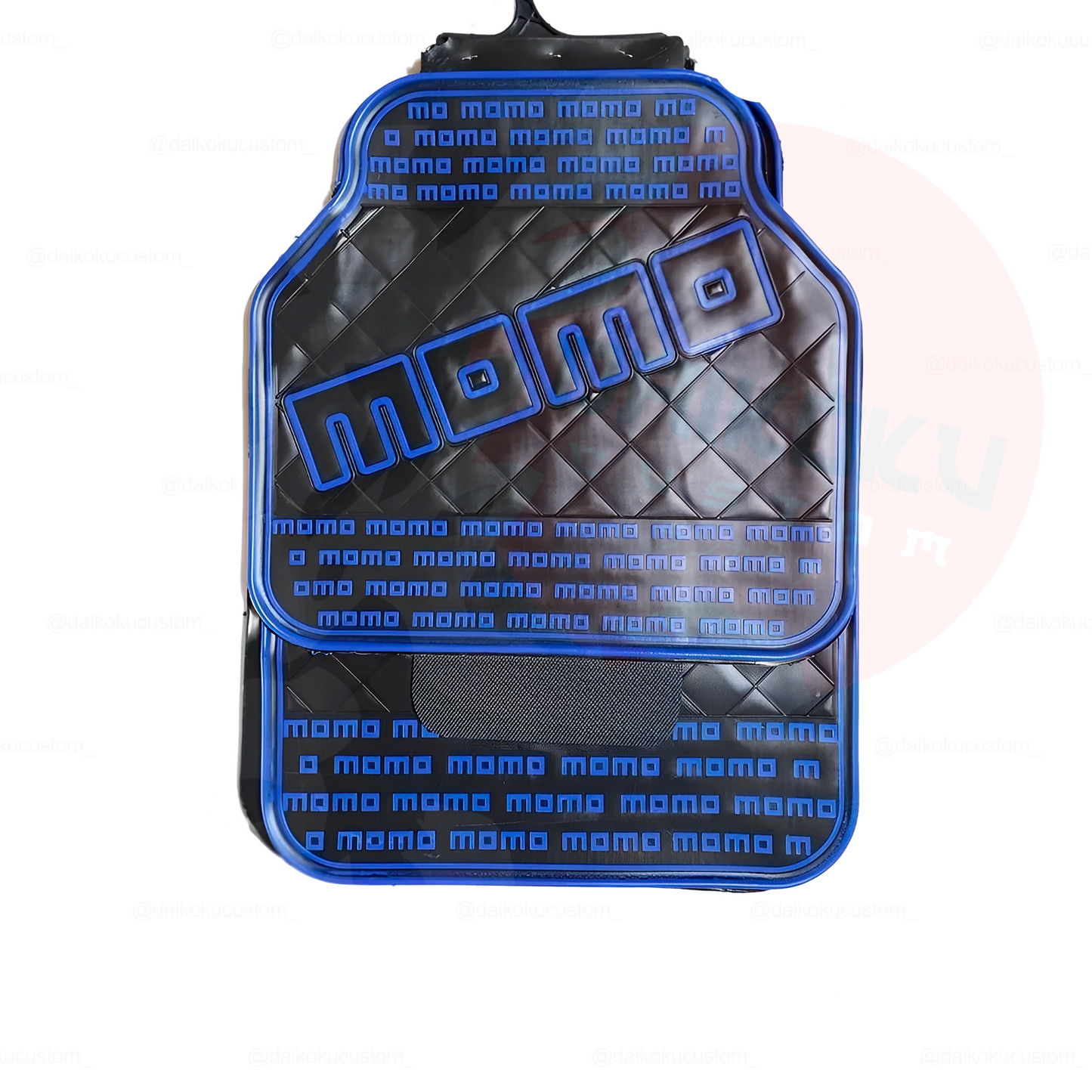 Cubre Piso Goma Momo 5pcs Rombos Azul Con Camello