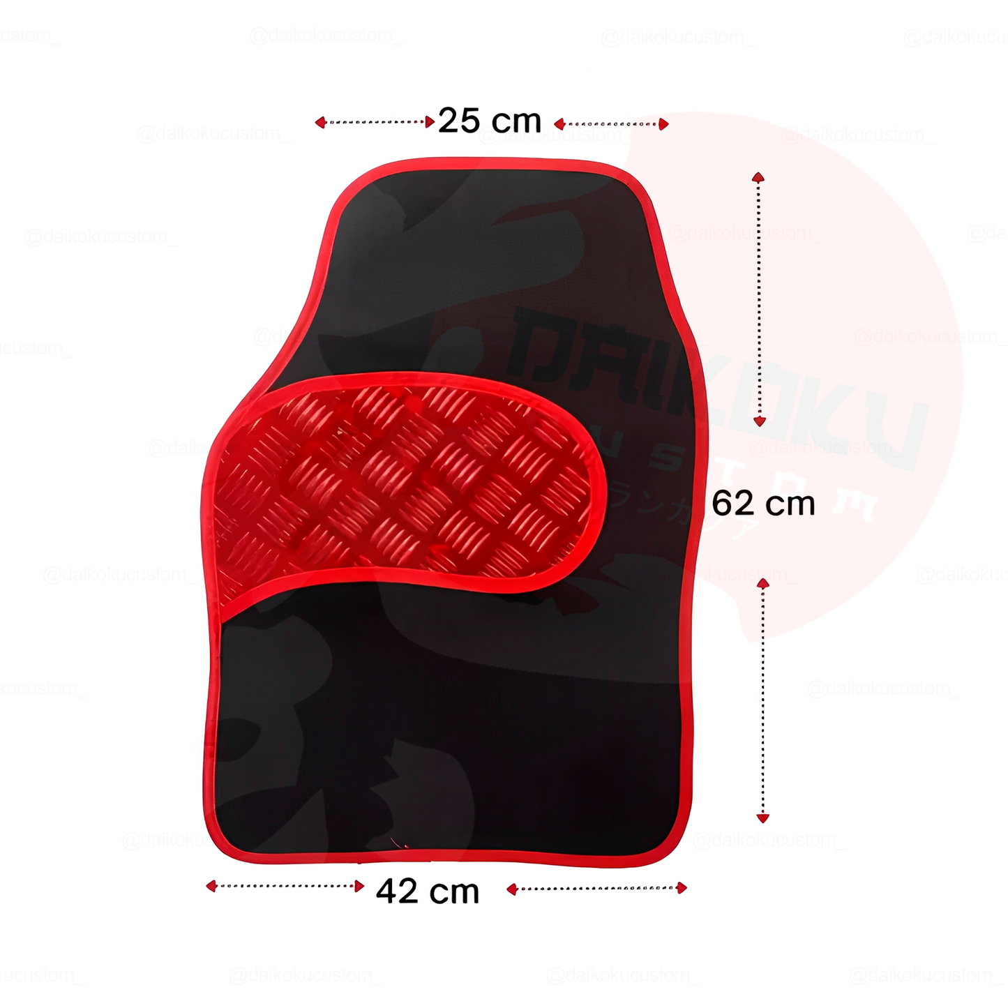 Cubre Piso Alfombrado Borde Rojo
