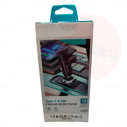 Cargador Irm Tipo C Y Usb 18w + Cable Tipo-C 1mt IR07 61128