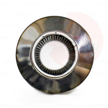Escape Alto Flujo S/M 1 Salida 2.5" a 4" Ionizado Cromado Completo Hd-30mt
