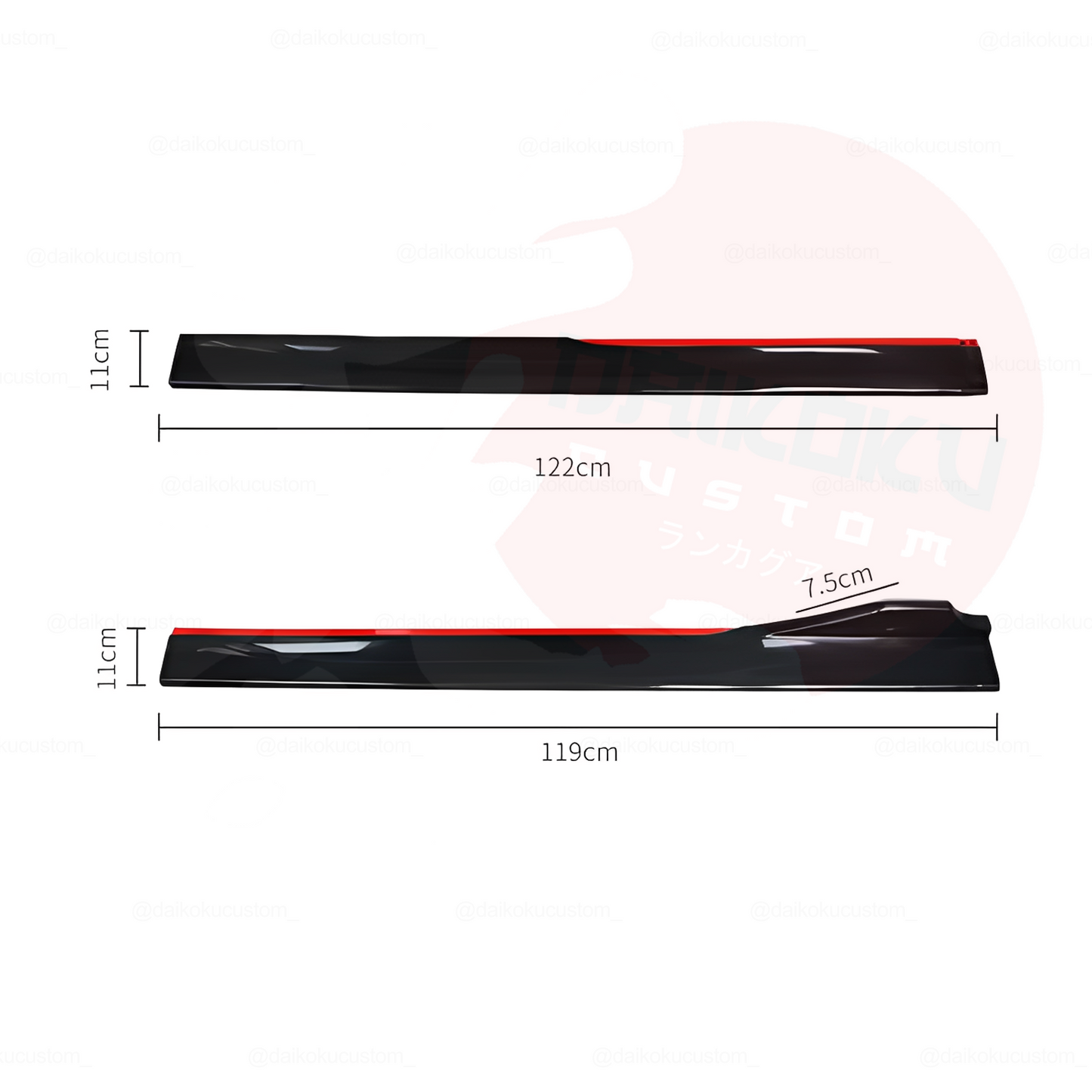 Lip Faldon X2 240cm 2 Piezas Universal Borde Rojo