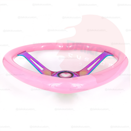 Volante Deportivo Figura Corazon Pvc Rosa Pastel