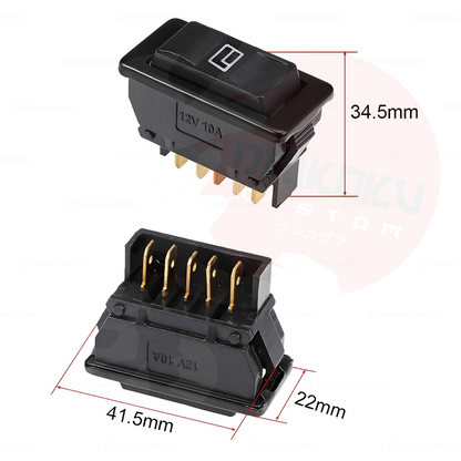 Boton Interruptor Alzavidrio 5 Pin (Repuesto) H63-2