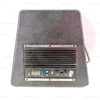 Subwoofer Amplificado 10" 1500w Cono Naranjo B-10 + Kit Cables