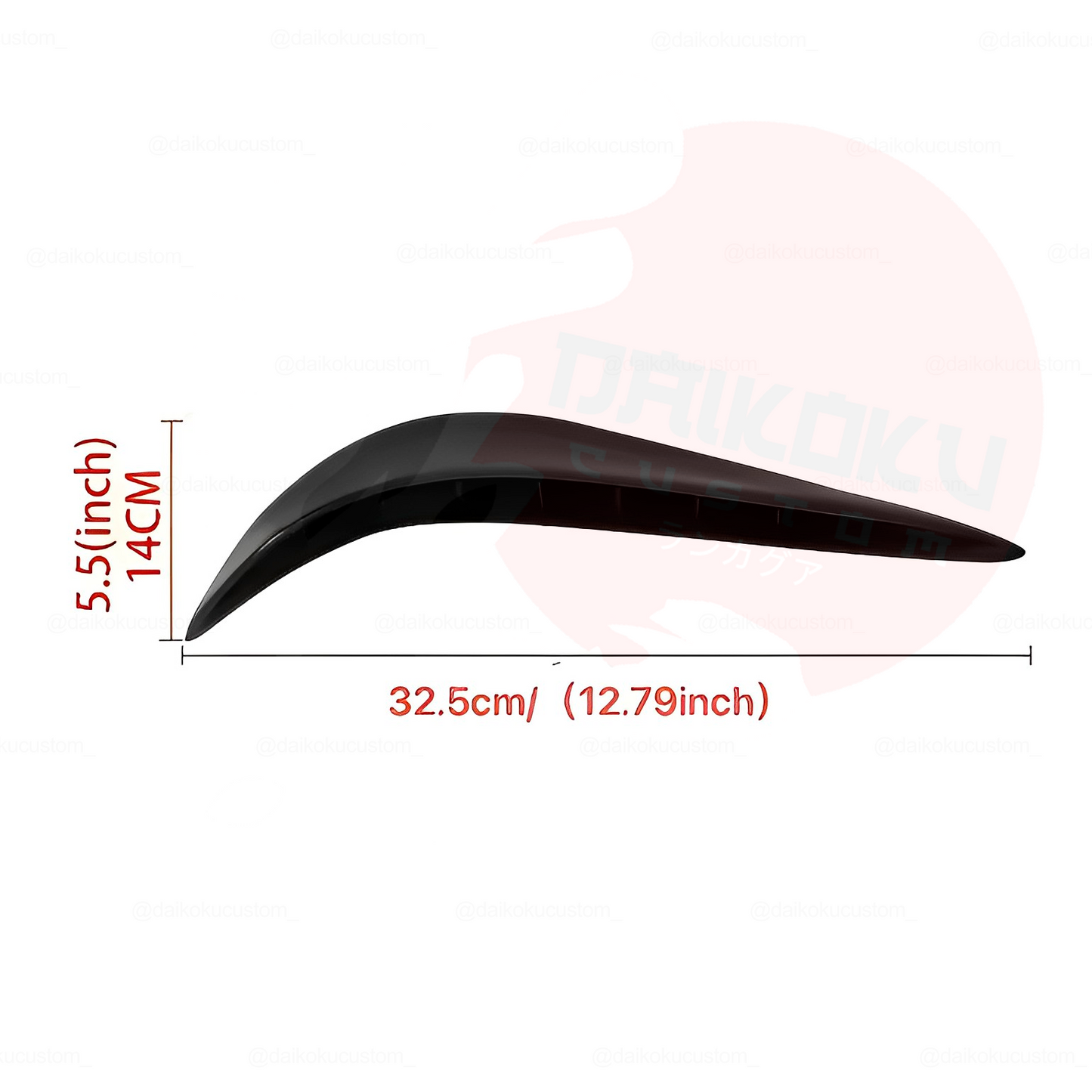 2 Difusor Canard 32cm FR Parachoque Aleta Negro Tcm-237