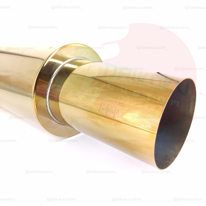 Escape Alto Flujo S/M 1 Salida 2.5" a 3.5" Dorado Completo