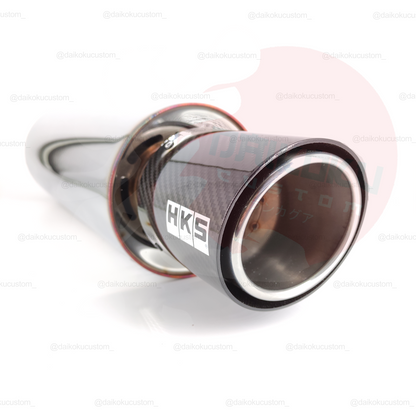 Escape Alto Flujo HKS 1 Salida 2.5" a 3.5" Punta Carbono Forjado
