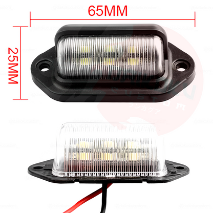 2 Luz Led Patente Negras De 6 Led