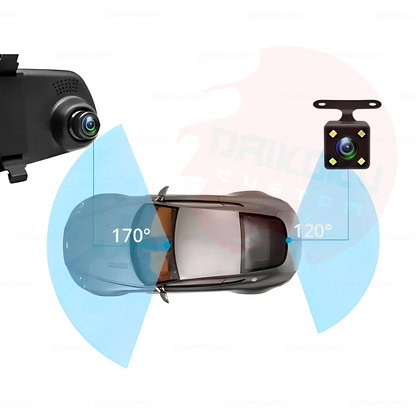 Espejo Retrovisor Doble Camara Frontal + Camara Trasera