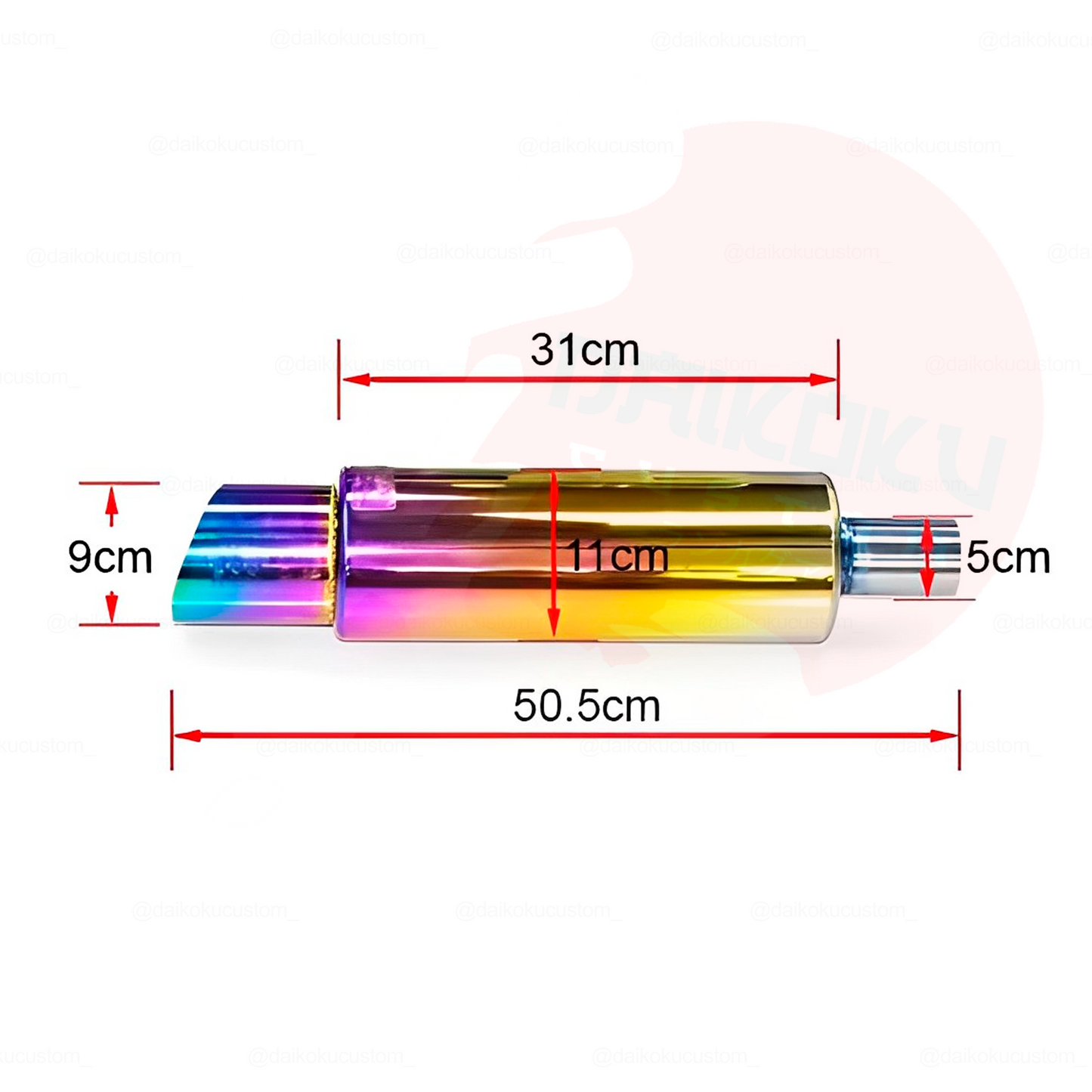 Escape Alto Flujo HKS Tornasol 1 Salida 2" a 3.5" Clasico